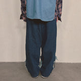 bleach denim pants_blue