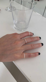 Twinkle THIN silver ring 3set