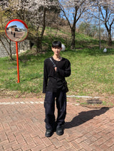 Seti Pintuck Non-Fade Denim Pants