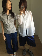 Stripe Cotton Shirt (2color)