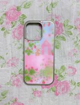 【MADE】Pink Berry Garden Silver Bumper Case