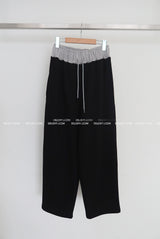 Barney lettering wide pants