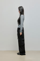 Fold Cargo Pants_Black
