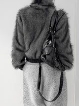 Wolf Two-Tone Leather Fur Jumper