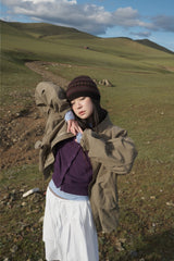Regular half-neck night jacket (3color)