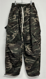 BALLOON MILITARY SWEAT PARACHUTE PINTUCK PANTS 🩶💚🖤2COLOR