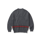Kidmohair v-neck knit / Charcoal