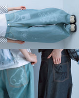 3Dpixel print denim(rightblue)