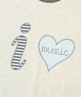 I LOVE MUSIC リンガー半袖Tシャツ イエロー(CV2FMUT547A)