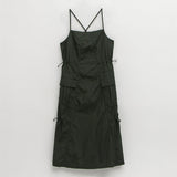 (OP-6166)STRING UTILITY NYLON DRESS