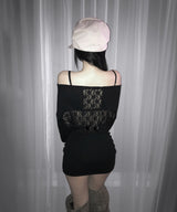 aly lace cross ops (3colors)