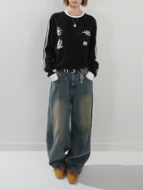 (UNISEX) 89 Line Long Sleeve T-shirt