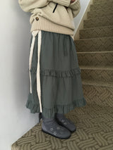 Cotton ruffled skirt