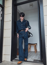 Herries Flare Raw Denim Pants