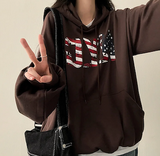 Enwa NYC Stars and Stripes Boxy Fit Hoodie