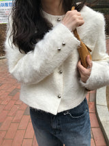 Furry round jacket