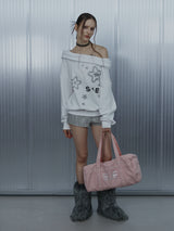LEO STUDDED DUFFEL BAG / PINK
