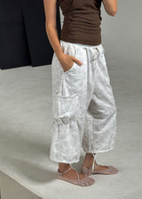 FLOWER PASTEL BERMUDA PANTS