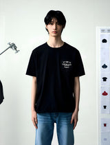 [UPDRAFT]NYLON POCKET COTTON T-SHIRT BLACK