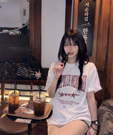 MM ヴィンテージ クラック Tシャツ (LIGHT GREY)