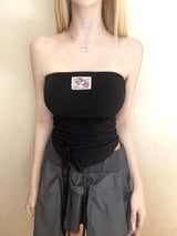 1383. Rose patch cap sleeveless (3color)