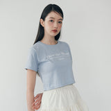 ムーンクロップTシャツ - スカイブルー