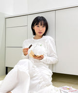 Circle to Clover, Basic Logo Long Sleeve Tee_[White]