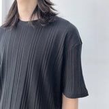 ワイド リブ クルー Tシャツ