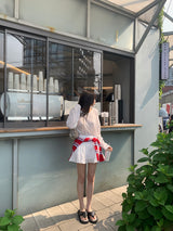 [MADE] バーシレースフリルミニスカート