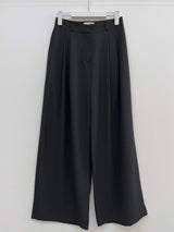 [Summer ver.] Tie Two Tuck Long Wide Slacks