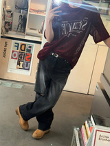 [Unisex]ベルベットメッシュハーフTシャツ(4color)