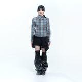 Asym check shirt 005
