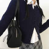 Btan デイリーナイロンポケットストリングショルダーバッグ