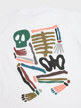 グリースカルTシャツ - ホワイト