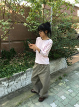 26SS★ [BAONHAUS] Ketron Color Matching Three Quarter Tee