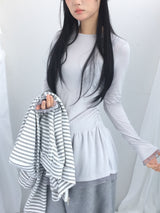 chiffon ruffle line dress