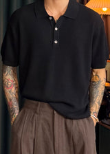 Hachi Linen Collar Short-Sleeve Knit 5COLOR