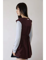 ラッフル タイ トップ(BURGUNDY)
