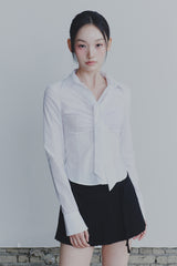 VIVIAN SCARF SHIRT white