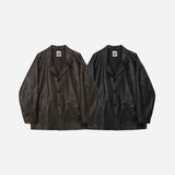 Radio Leather Half Jacket