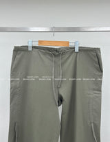 ribbon string shirring wide pants