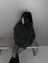 [unisex] sherpa hoodie fleece zip-up (2color)