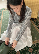 Natan Shirring Belt Banding Long Skirt