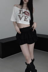 レオパードラブオフショルダーT (2color)