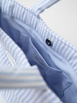stripe padded bag - blue