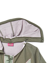 クロスパッチフーディー (KHAKI)