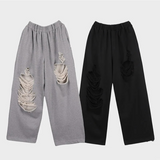 [Unisex] デストロイドバンディングスウェットパンツ(2color)
