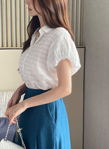 Arom Wrinkle Banding Flare Skirt