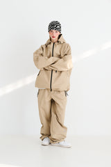 MOUNTAIN 3L SEAM SEALING WIDE VENTILATION PANTS BEIGE