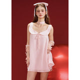 [GirlyFancyClub] Qixi Home Series *Sweet Dream Island* Pink Doll Collar Bathrobe Wearable Dress
